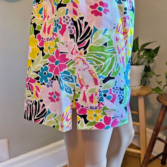Vintage Y2K Bamboo Traders Mini Skort Floral Bright Bow Athleisure Size 10 - Picture 10 of 13